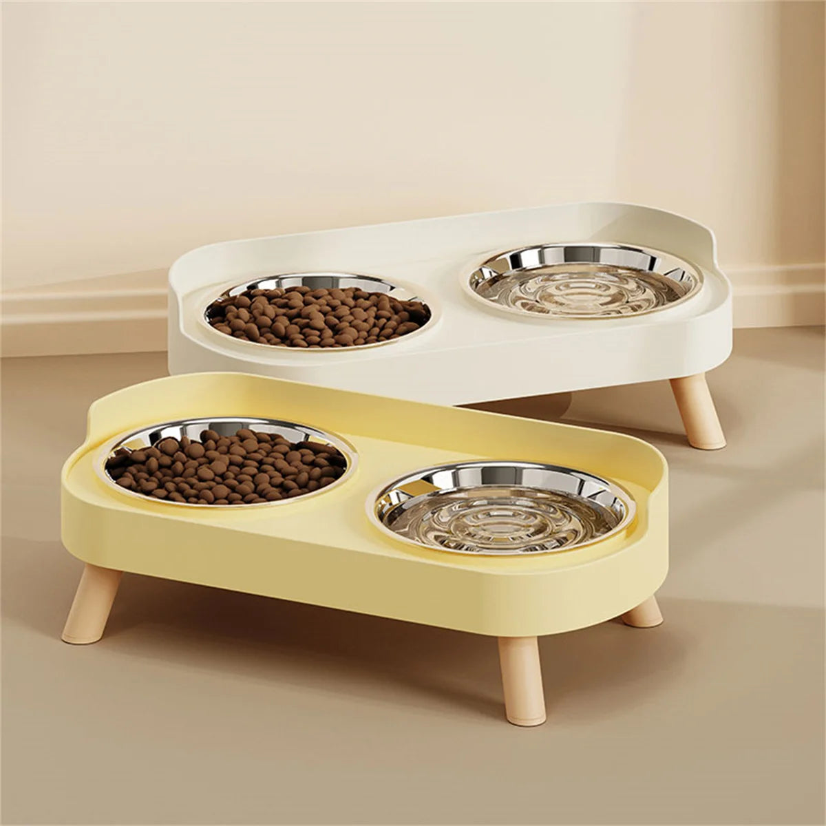 bowl for drinking water for cats and dogs with dual use