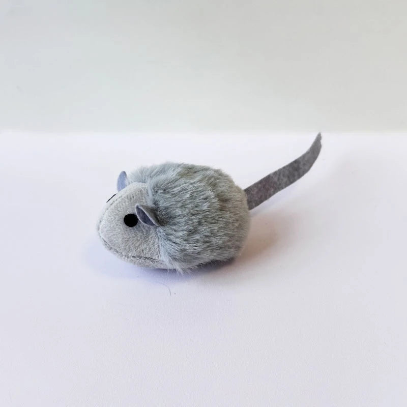 Cat Chew Plush Mouse Toy Interactive Squeaky Imitation Mouse Bite Resistant Kitten Toy Teeth Cleaning Cat Toy Accessories