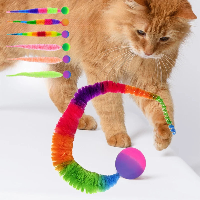 Rainbow Arch Cat Toy Bouncing Ball