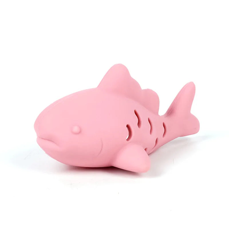 Jouet pour chat en silicone en forme de poisson