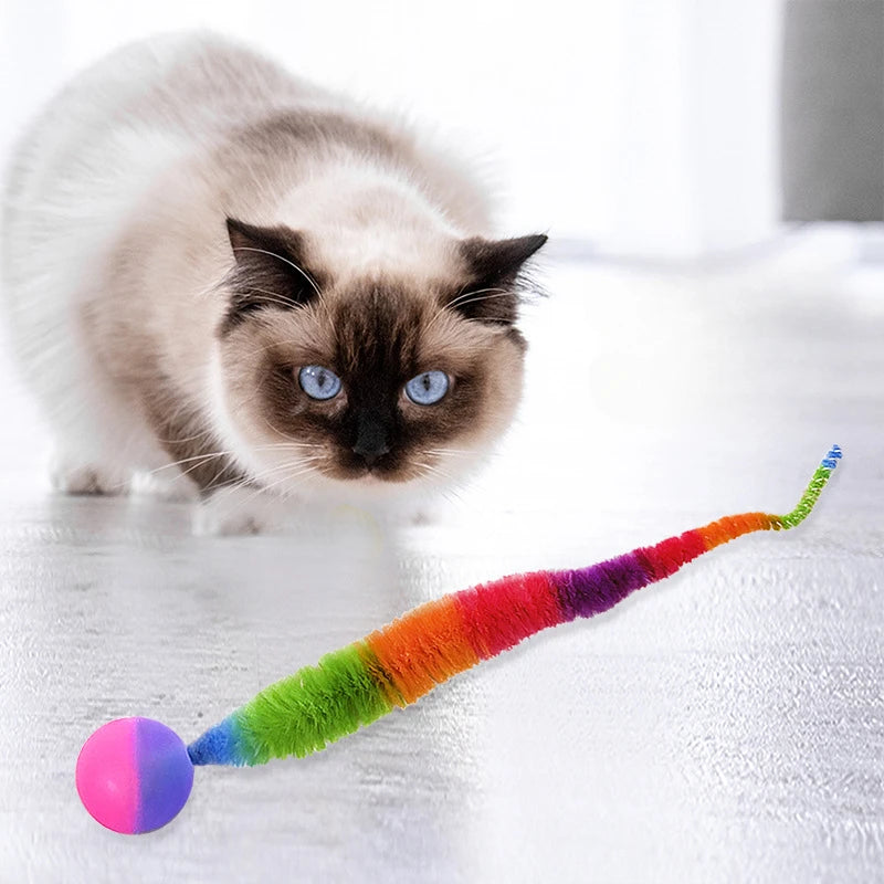 Rainbow Arch Cat Toy Bouncing Ball