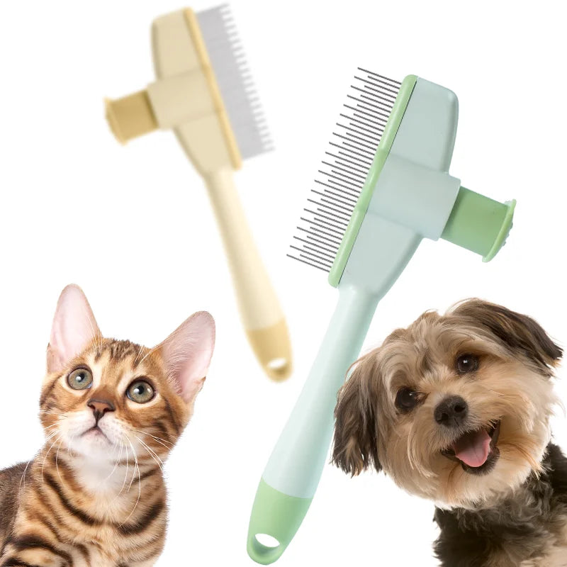 Massage and grooming brush for cats and dogs