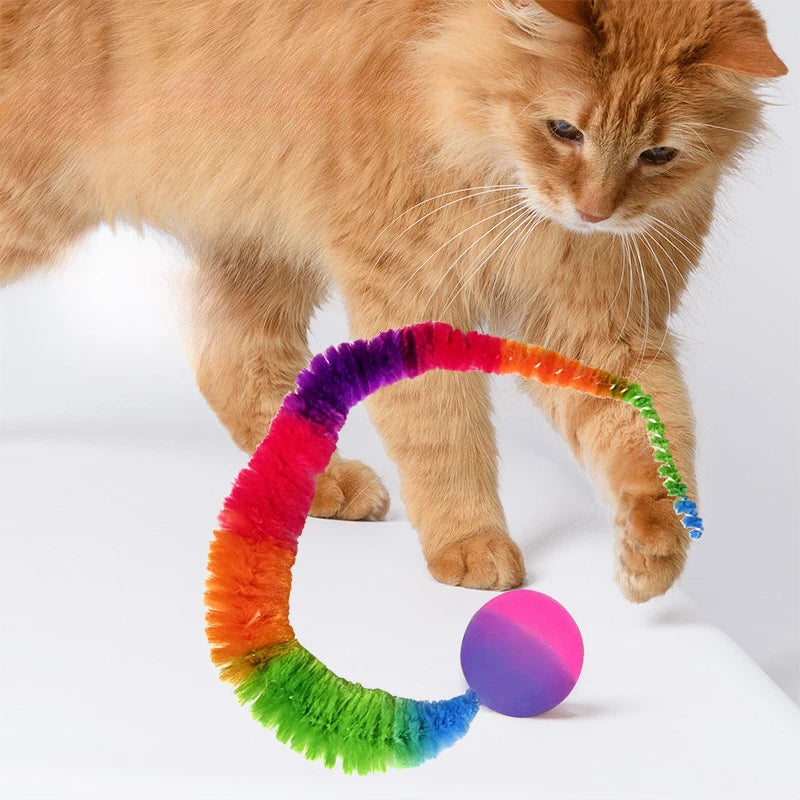 Rainbow Arch Cat Toy Bouncing Ball