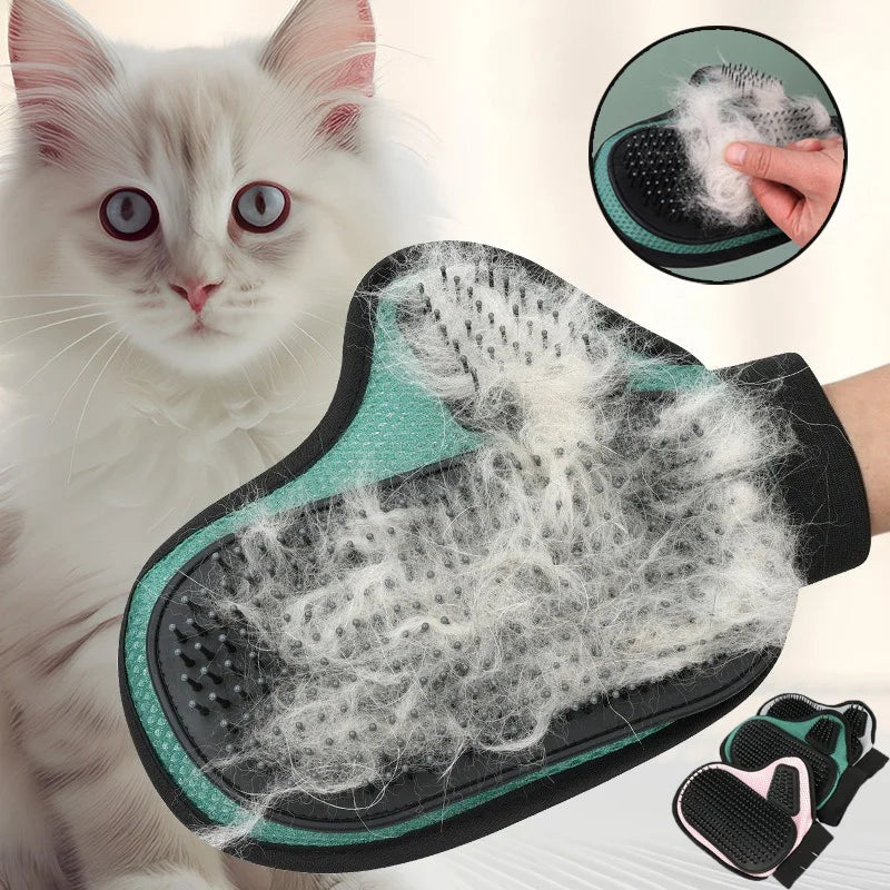 Pet grooming glove