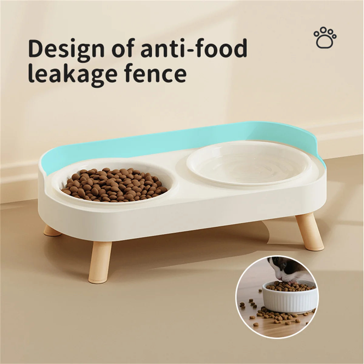 bowl for drinking water for cats and dogs with dual use