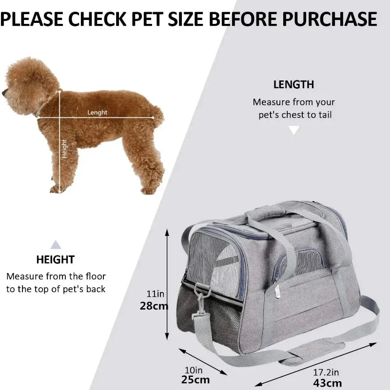 Portable travel bag for pets