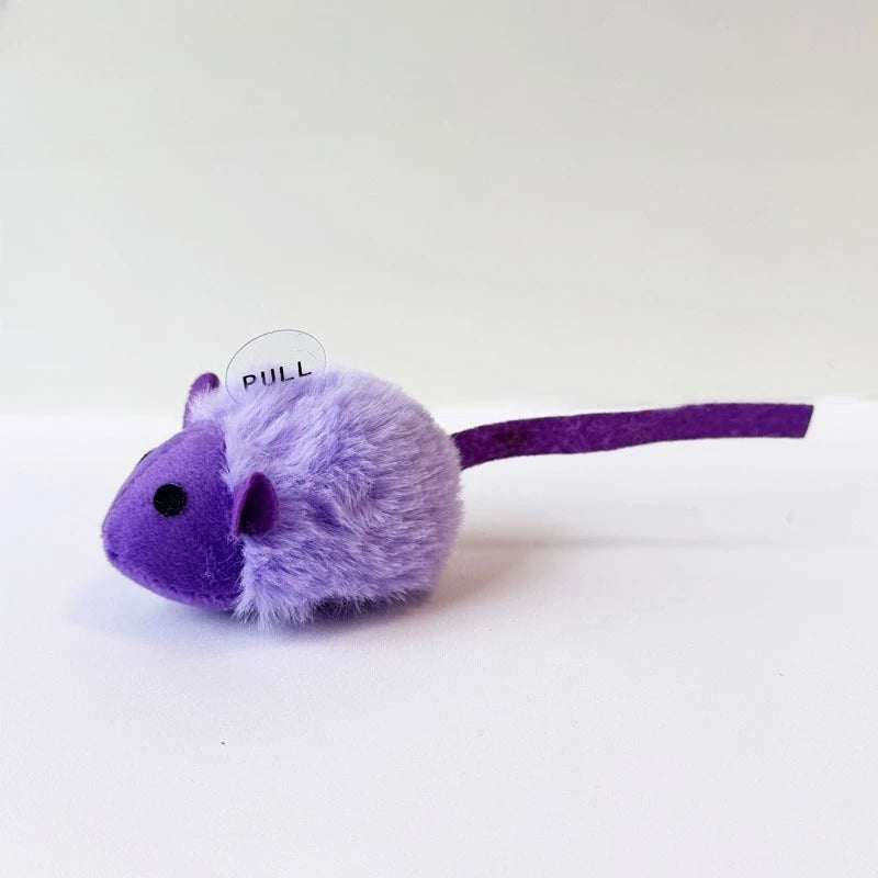 Cat Chew Plush Mouse Toy Interactive Squeaky Imitation Mouse Bite Resistant Kitten Toy Teeth Cleaning Cat Toy Accessories