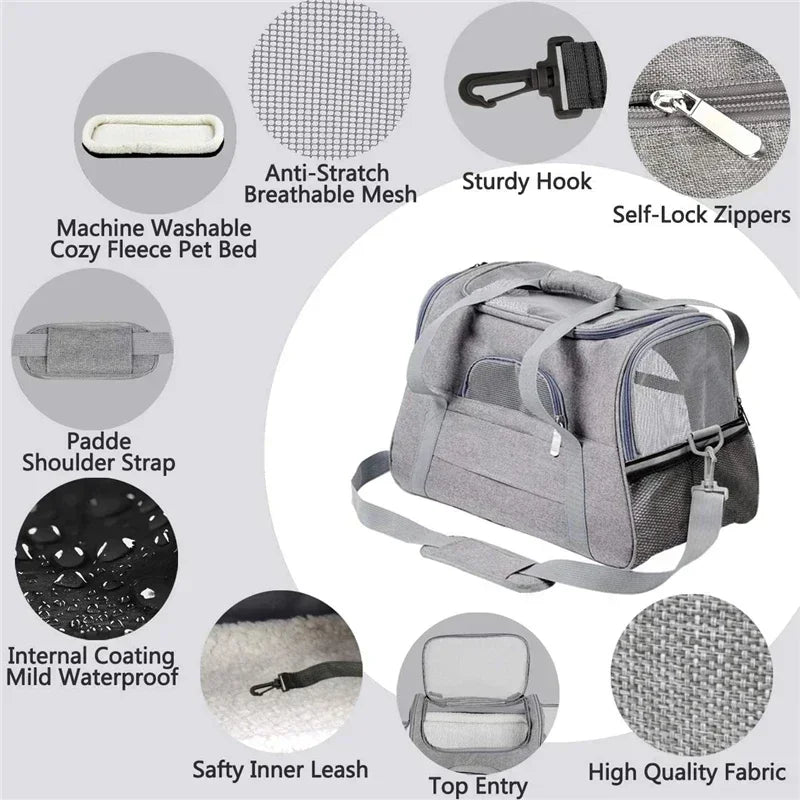 Portable travel bag for pets
