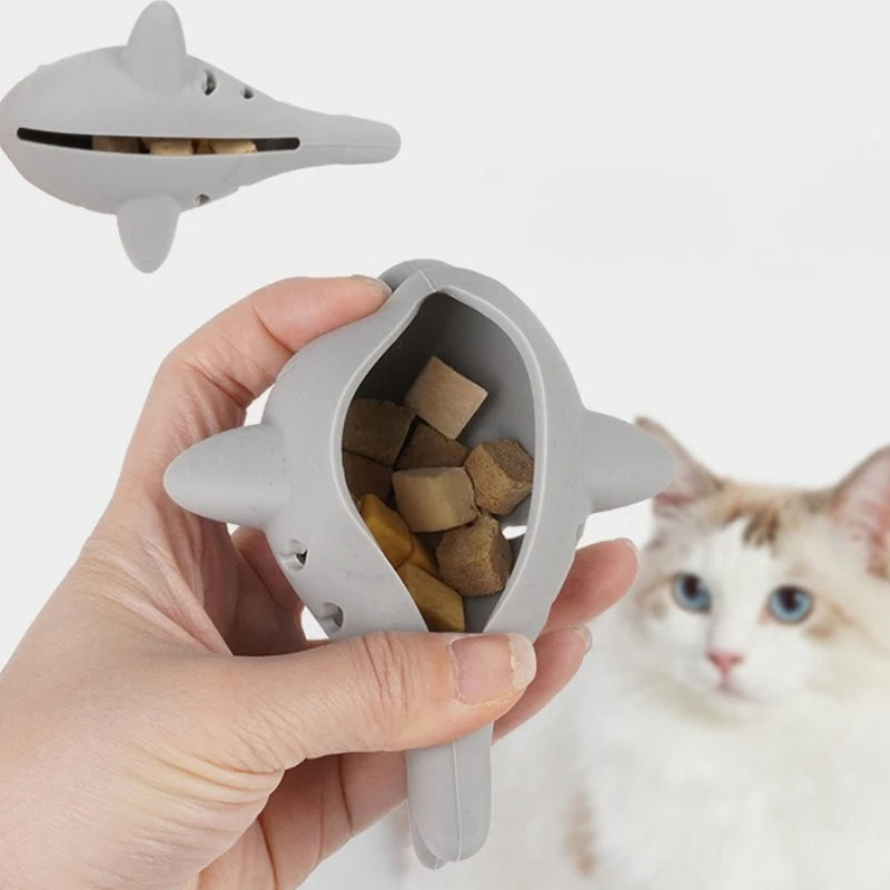 Jouet pour chat en silicone en forme de poisson