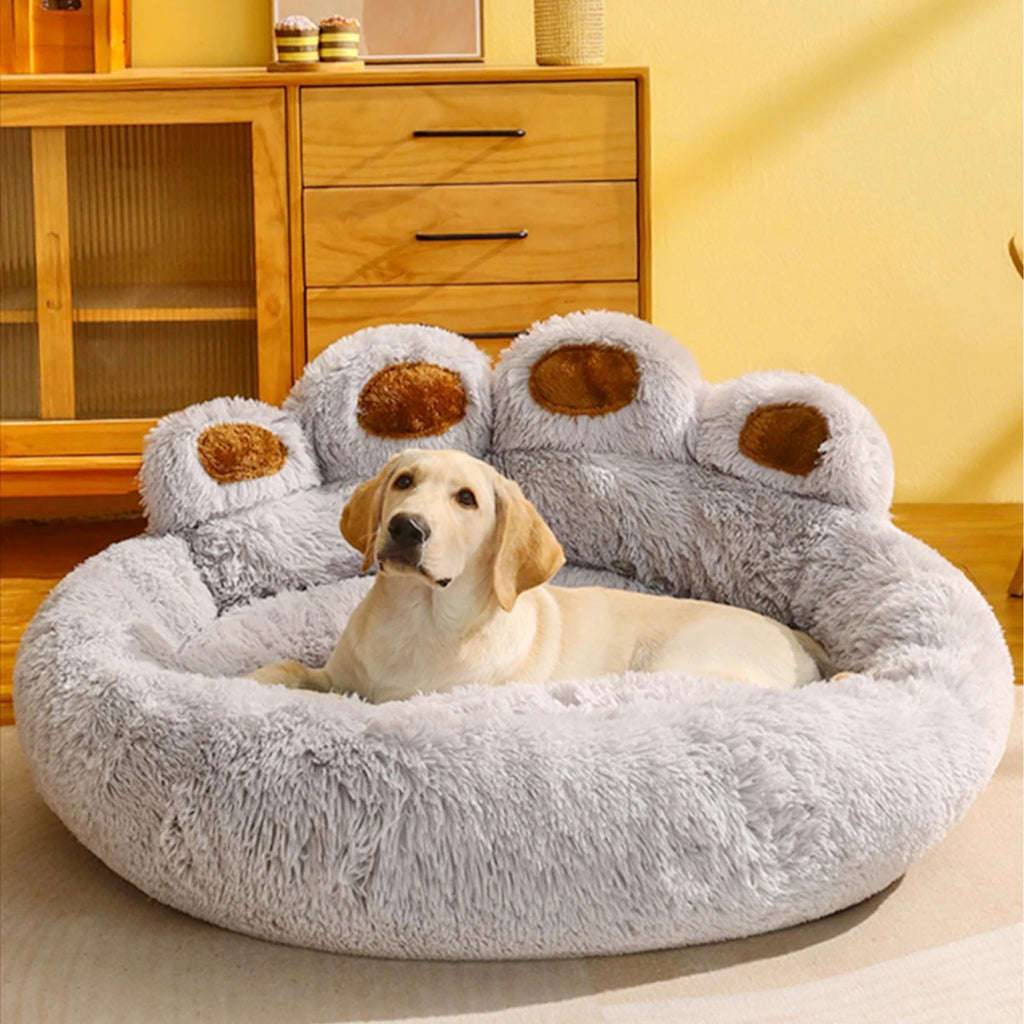 Soft dog bed, plush kennel accessories